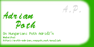 adrian poth business card